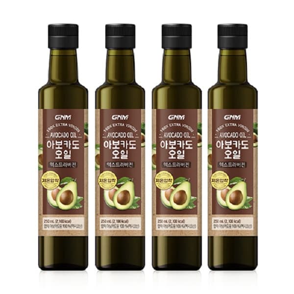 GNM 아보카도오일 엑스트라버진, 250ml, 4개