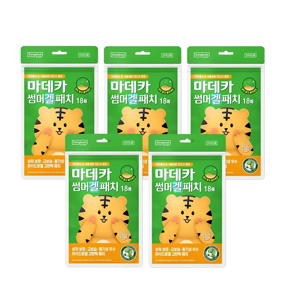 동국제약 마데카 썸머 겔 패치, 18매입, 5개