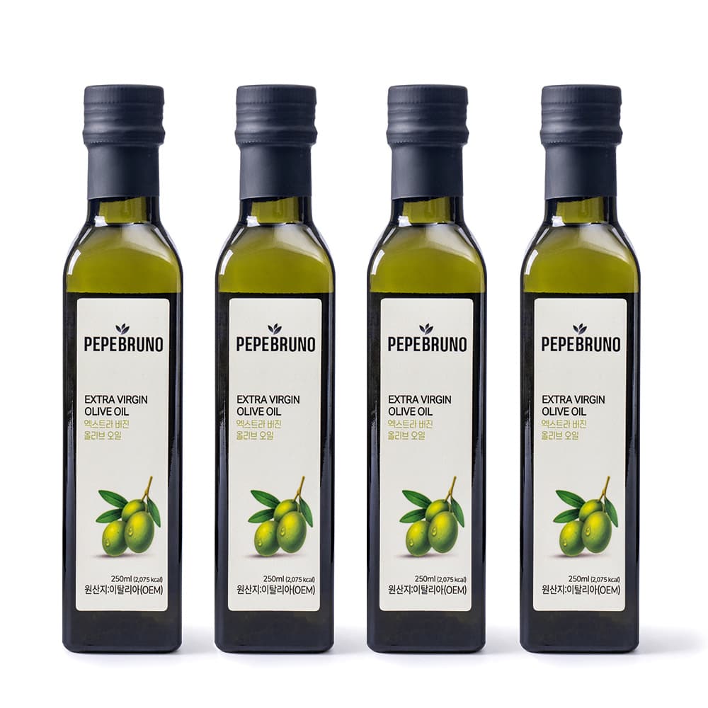 페페브루노 엑스트라버진 올리브오일, 250ml, 4개