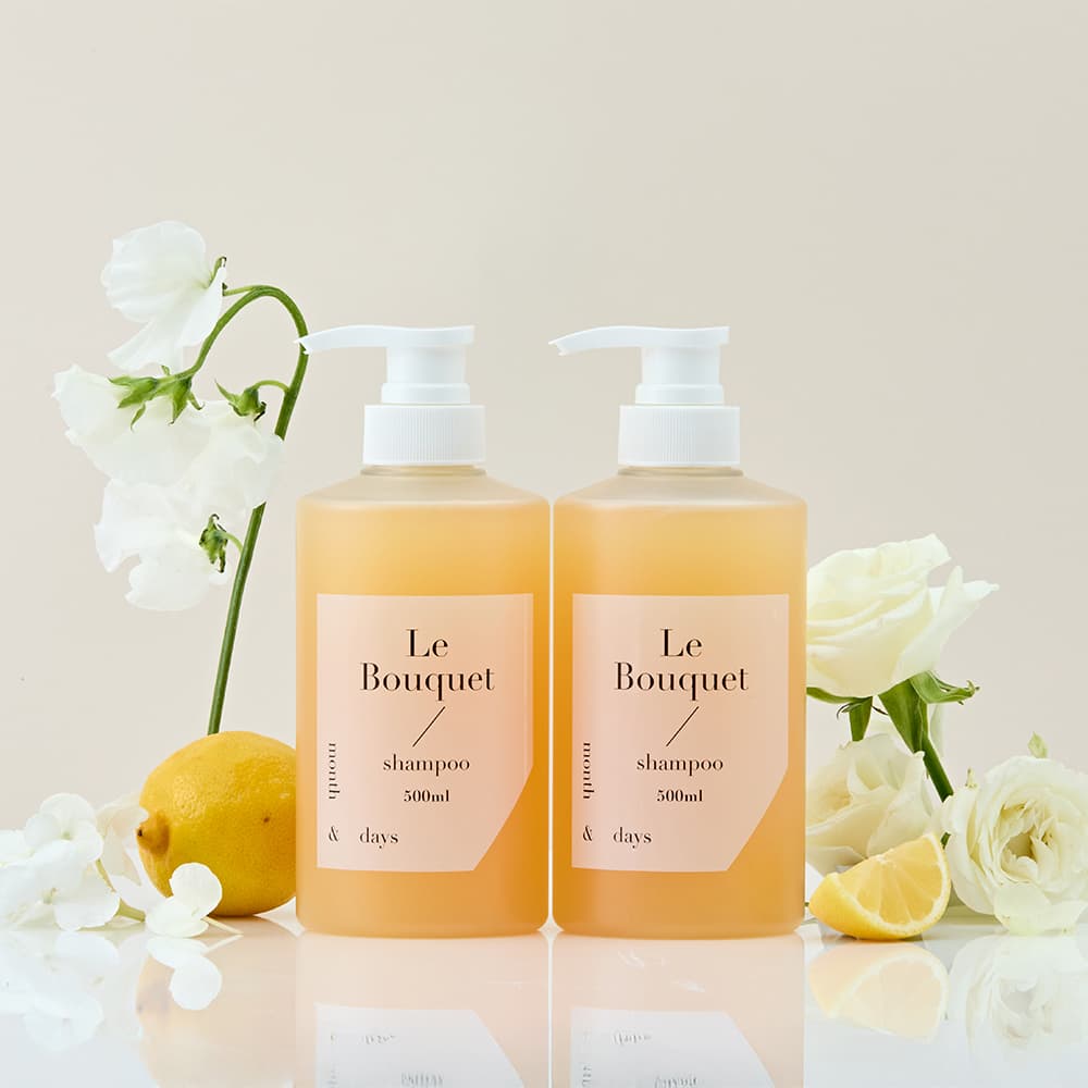 먼스앤데이즈 퍼퓸케어 샴푸 르 부케, 플로럴향, 500ml, 2개