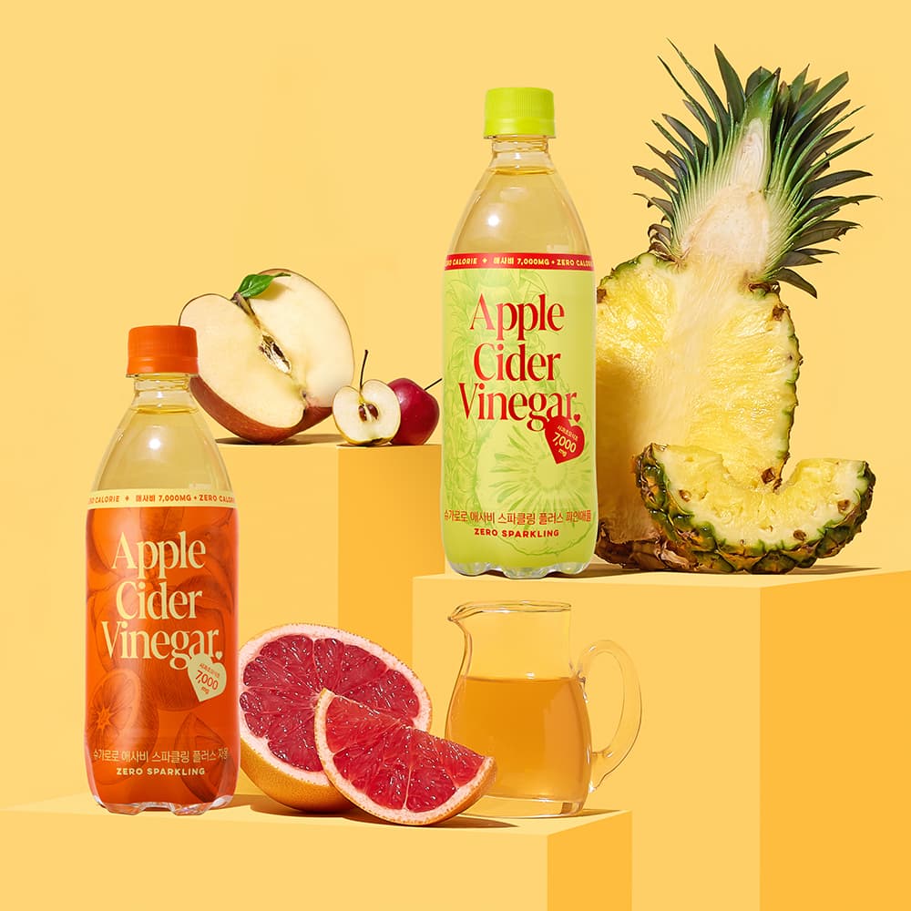 슈가로로 애사비 스파클링 플러스, 파인애플 500ml 12개 + 자몽 500ml 12개, 24개