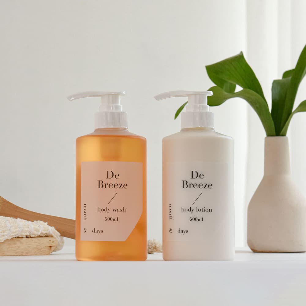 먼스앤데이즈 디브리즈 바디패키지, 바디워시, 500ml, 1개+ 바디로션, 500ml 1개, 1세트