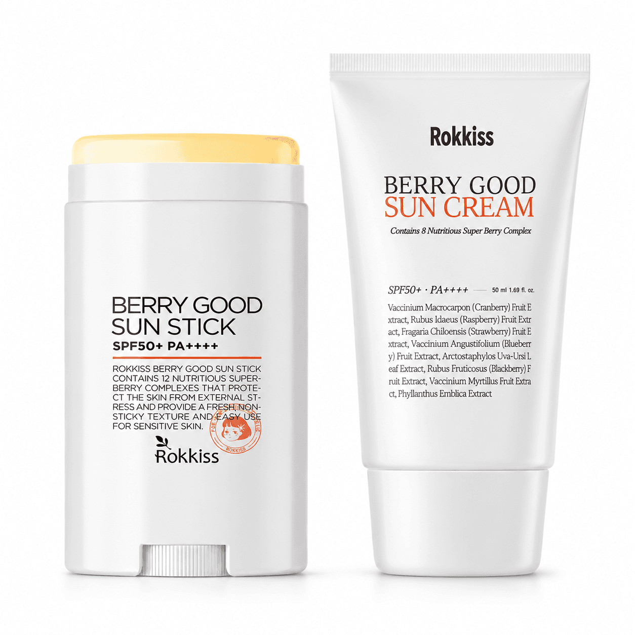 록키스 베리굿 선스틱 + 선크림 세트, SPF50+PA++++, 100g, 1세트