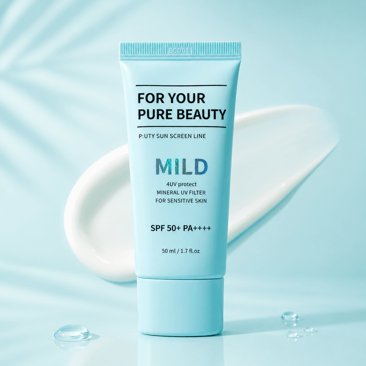 퓨노센스 포텍트 비건 선크림, 50ml, 1개