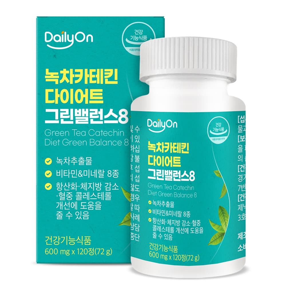 DailyOn 녹차 카테킨 다이어트 그린밸런스8, 120정, 1개