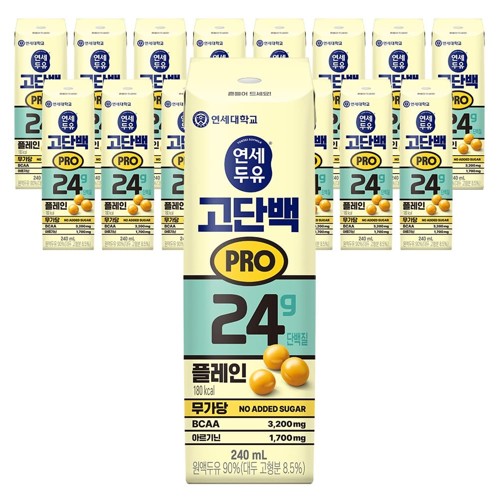 연세두유 고단백 PRO 플레인, 240ml, 16개