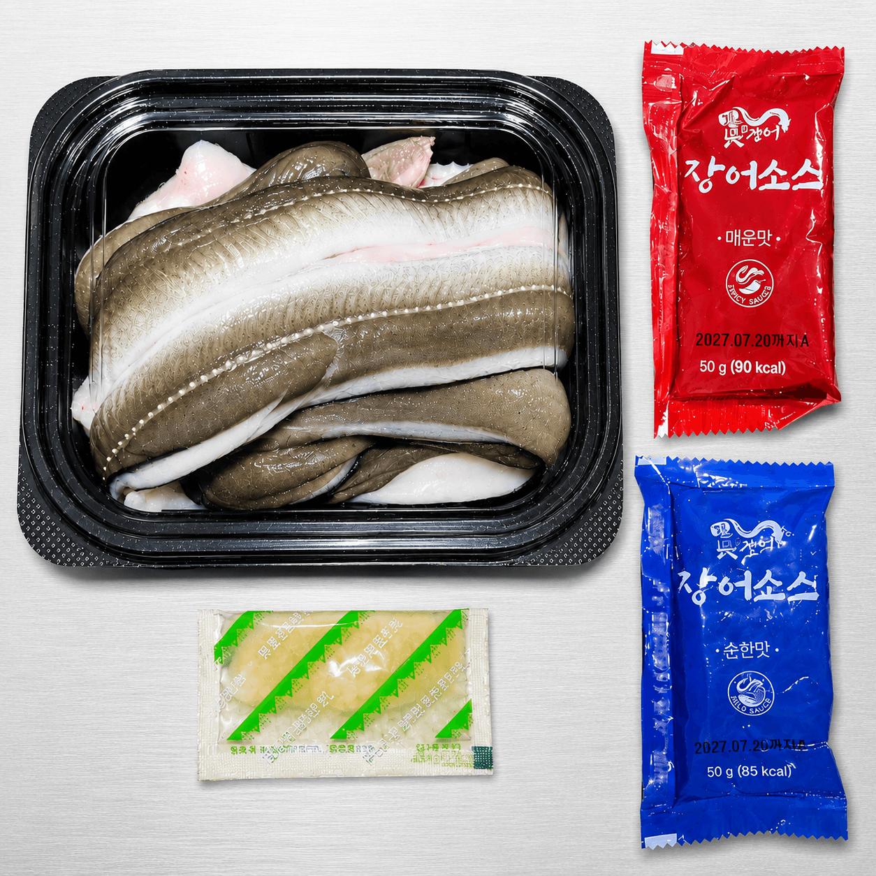산들에담다 통영 손질 활 바다장어, 대, 1kg, 1박스