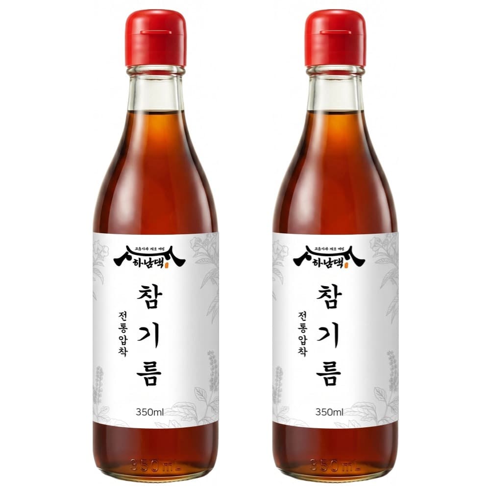 하남댁 전통 참기름, 350ml, 2병