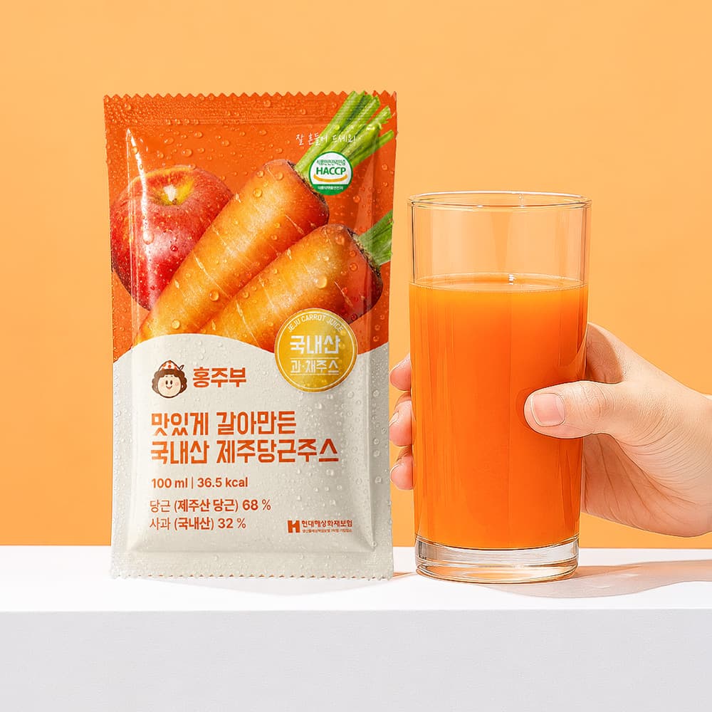 홍주부 제주당근주스, 100ml, 30개