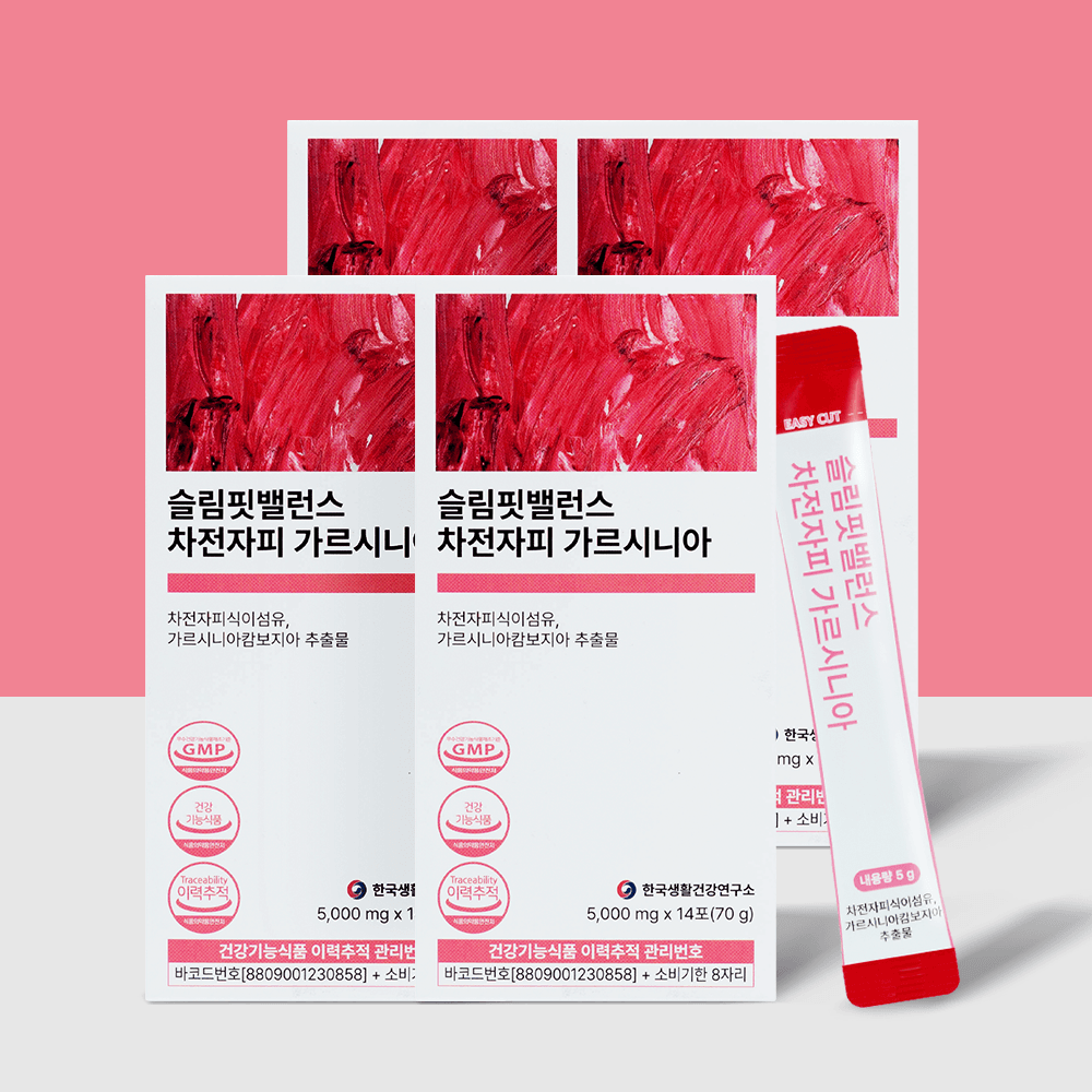 한국생활건강연구소 슬림핏밸런스 차전자피 가르시니아, 14개입, 4개