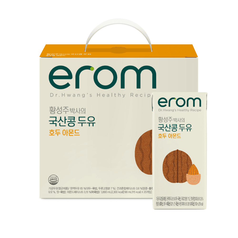 이롬 국산콩 호두아몬드 두유, 190ml, 20개