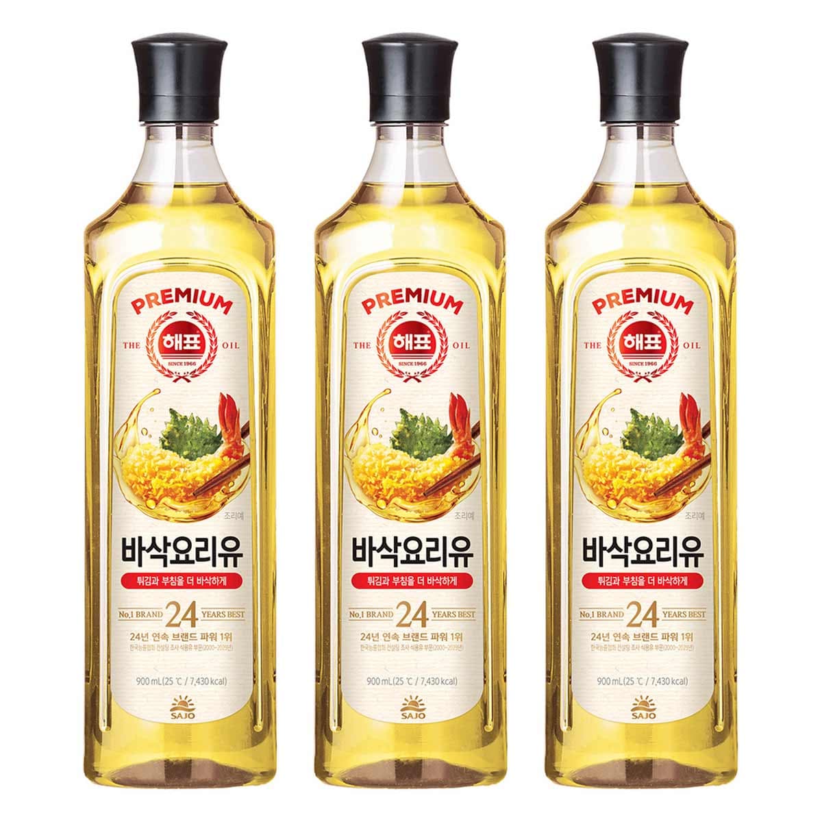 해표 바삭요리유, 900ml, 3개
