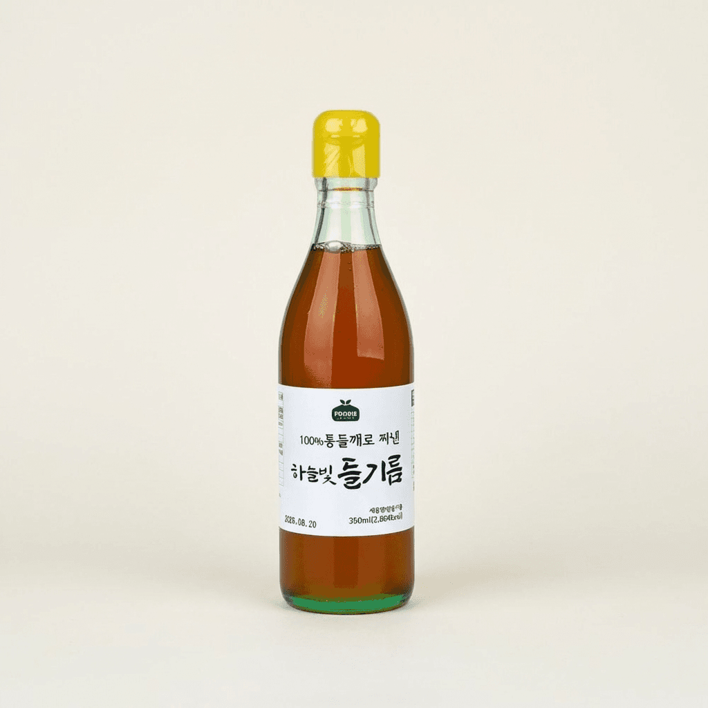 푸디헤븐 하늘빛 들기름, 350ml, 1병