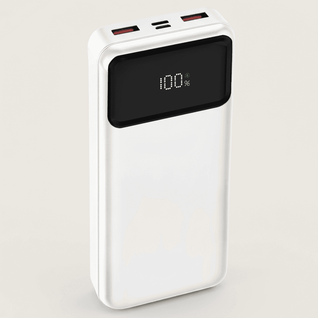 에이팔란스 대용량 보조배터리, 20000mAh, 화이트, 1개