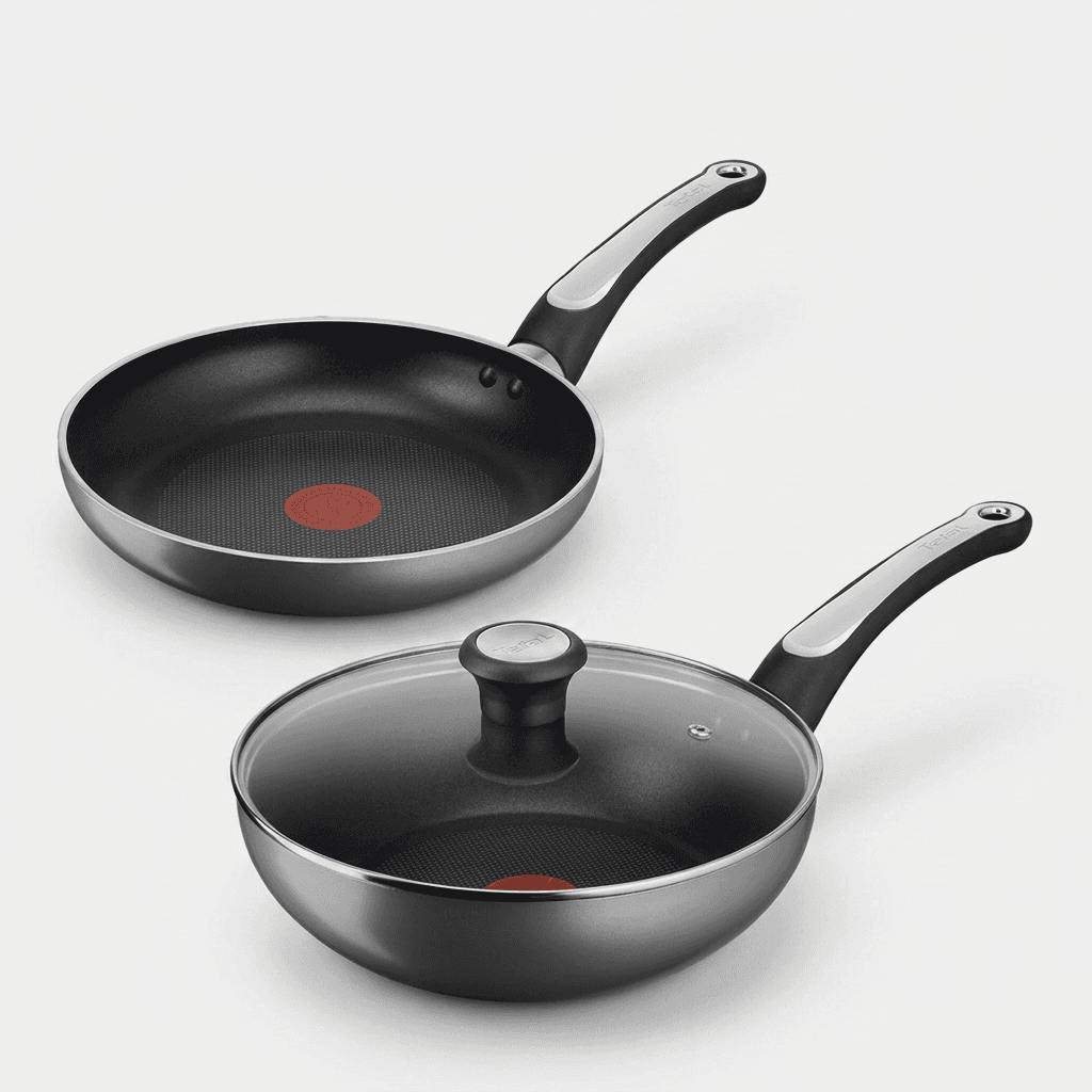 리퍼, 테팔 티타늄 1X 래디언트 3종, 프라이팬 24cm + 볶음팬 24cm + 유리뚜껑 24cm, 1세트