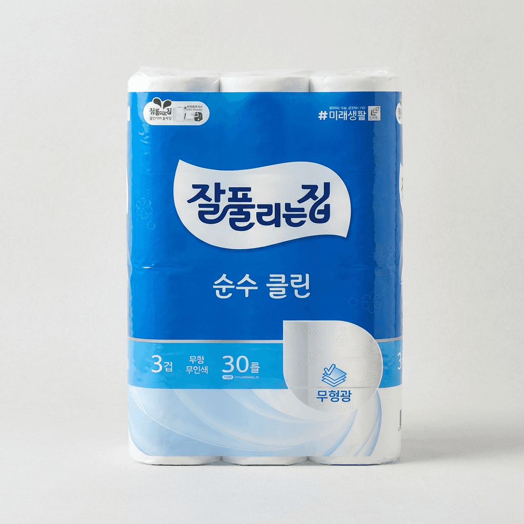 잘풀리는집 순수 클린, 3겹, 25m, 30롤, 2팩
