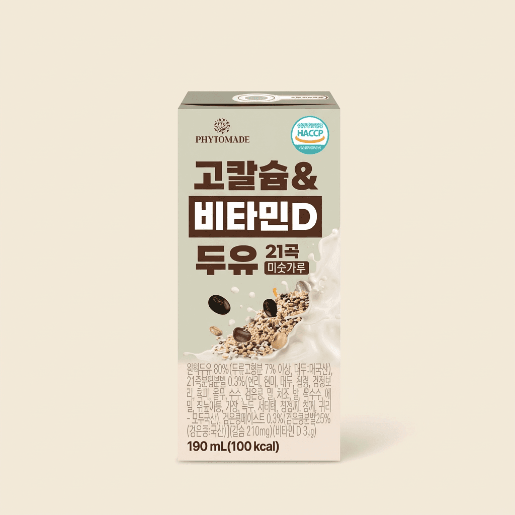 파이토메이드 고칼슘&비타민D 두유 21곡 미숫가루, 190ml, 24개