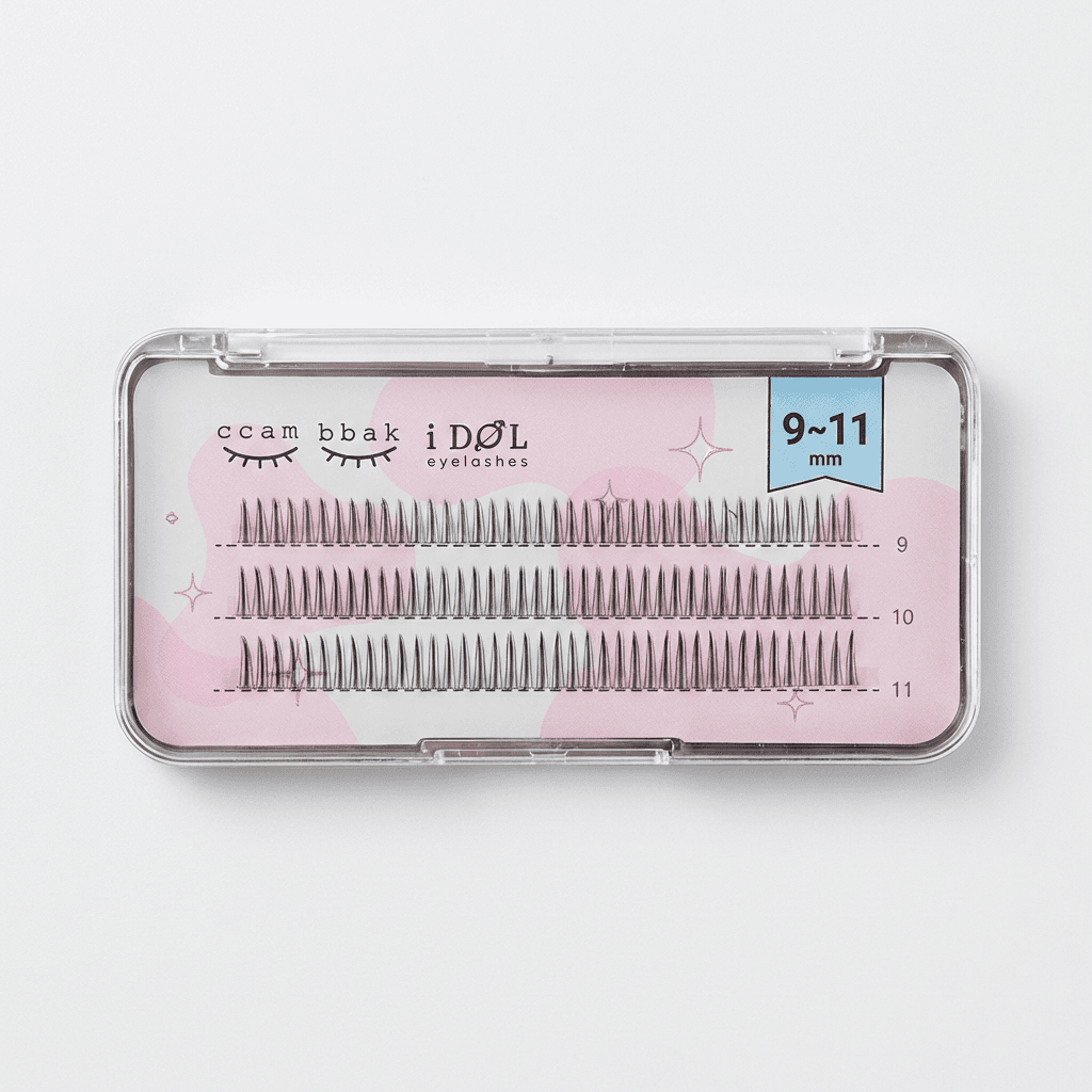 깜빡 속눈썹 아이돌 라인, A형, 믹스 9 + 10 + 11mm, 120pcs, 1개