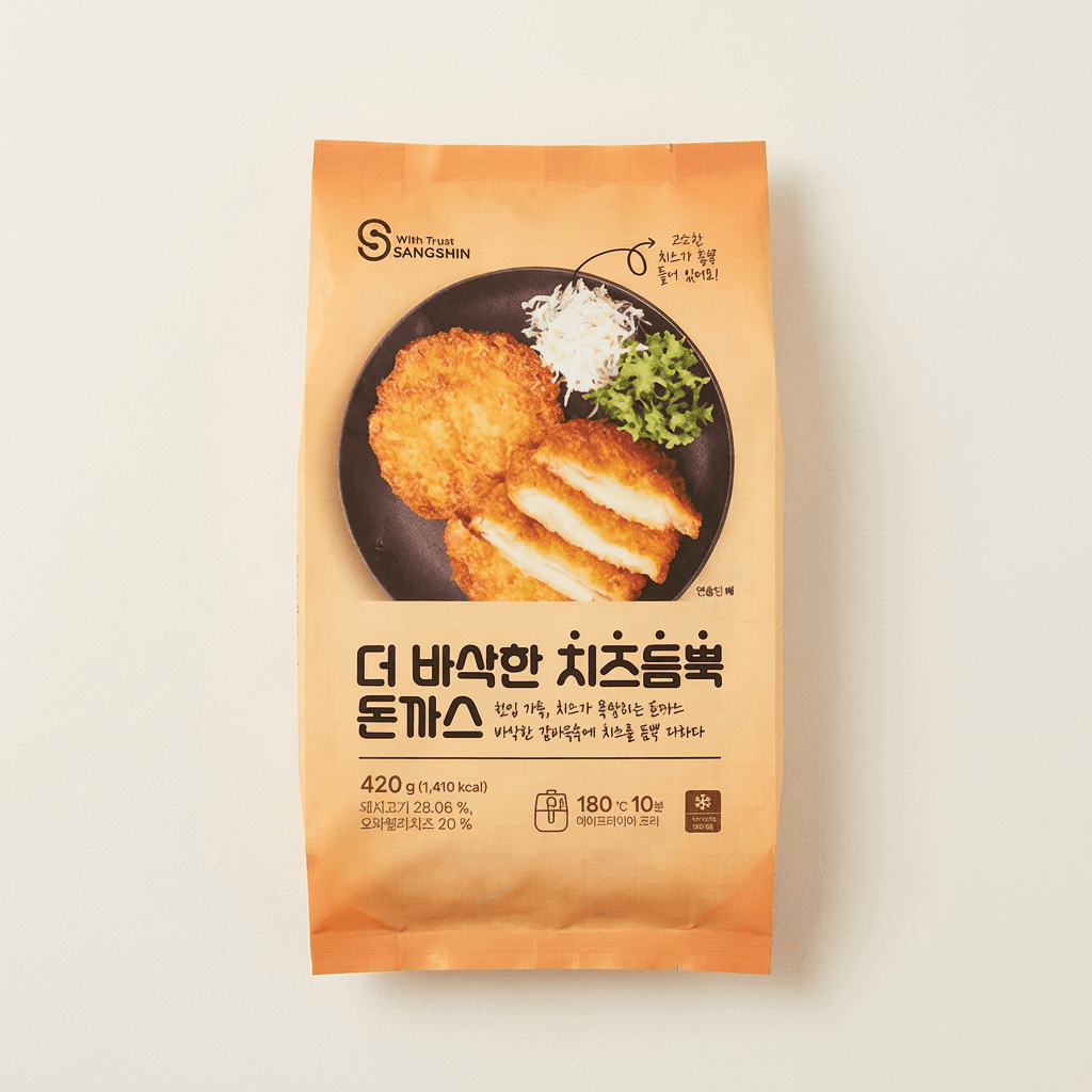 상신 더 바삭한 치즈듬뿍 돈까스, 420g, 2팩