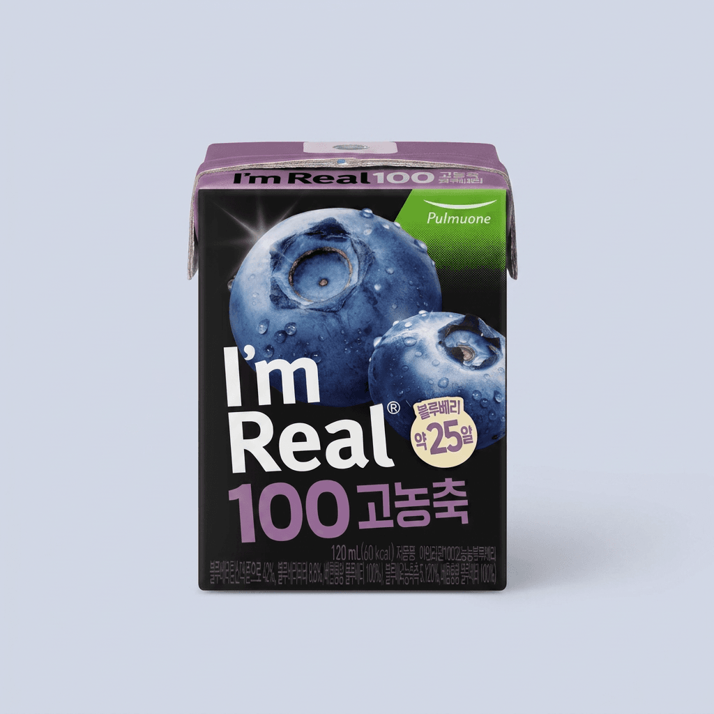 풀무원 아임리얼 100 고농축 블루베리, 120ml, 24개