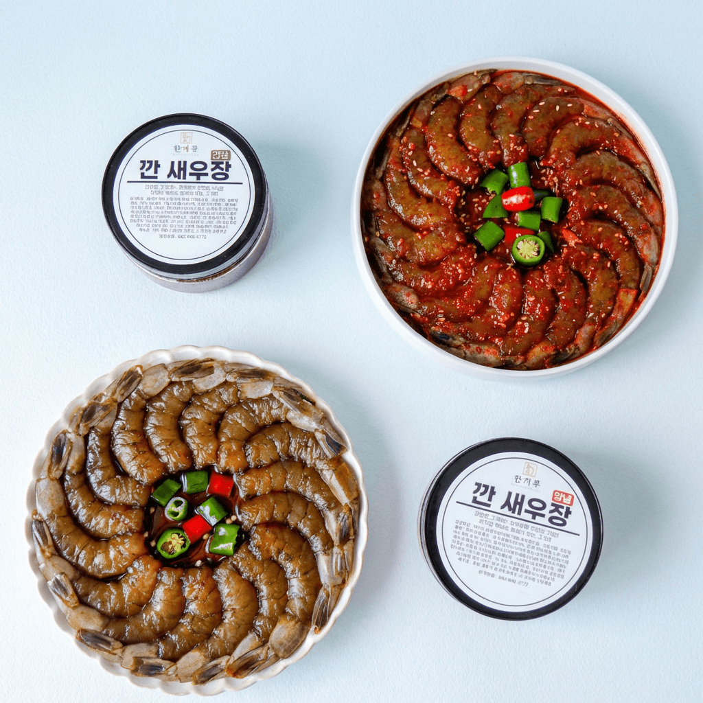 한끼루 깐새우장, 간장 350g 1개 + 양념 350g 1개, 2개