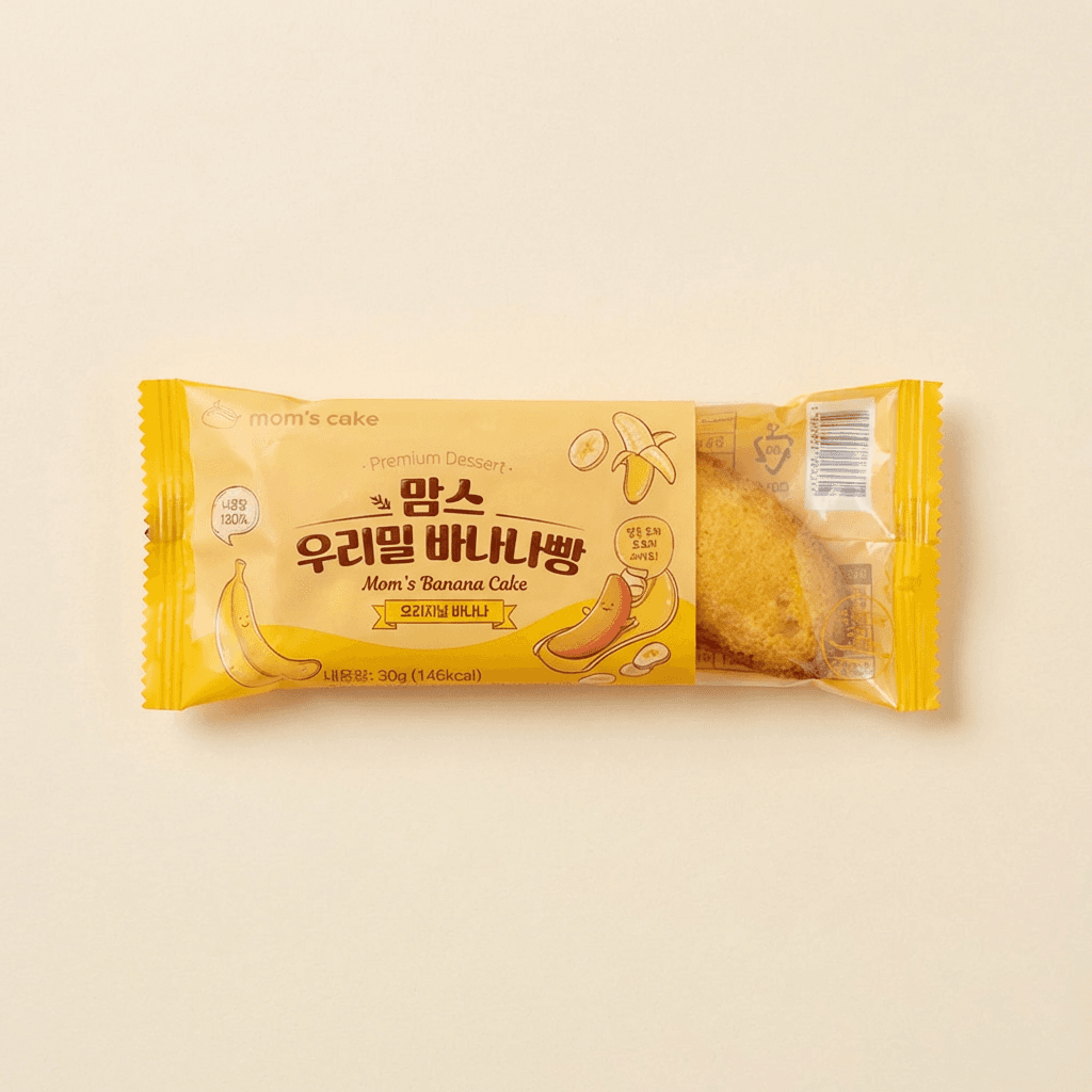 맘스케이크 우리밀 바나나빵, 오리지널, 30g, 30개