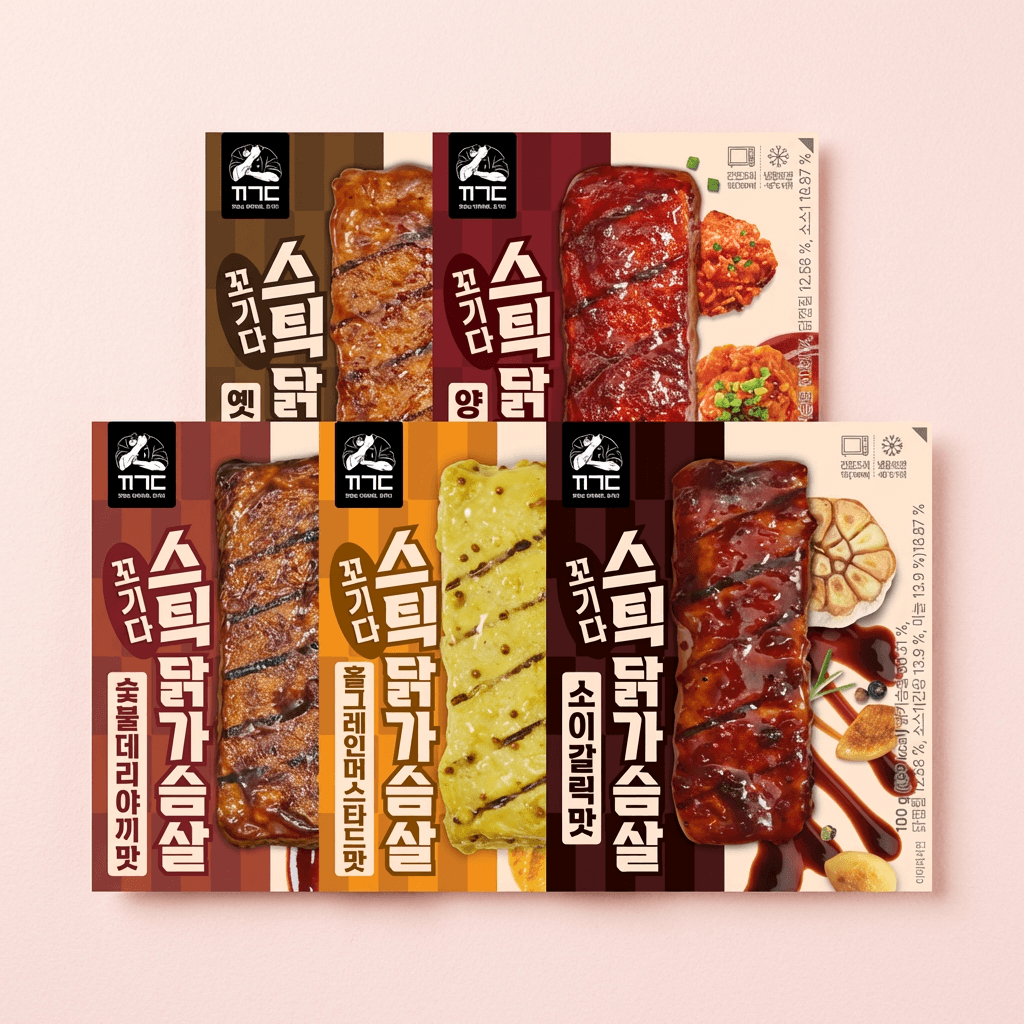 꼬기다 스틱 닭가슴살, 5종혼합, 100g, 20개