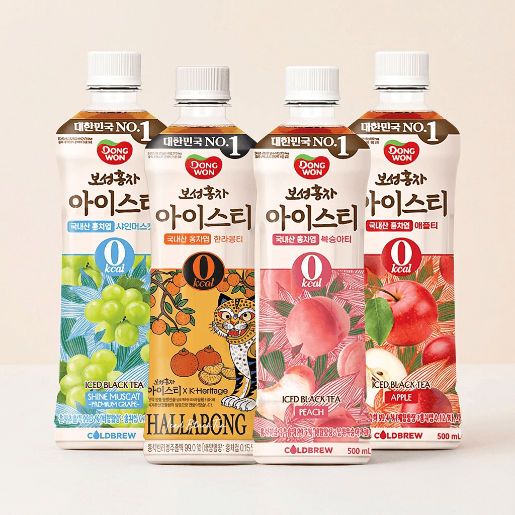 보성홍차 아이스티 제로 4종, 500ml, 24개