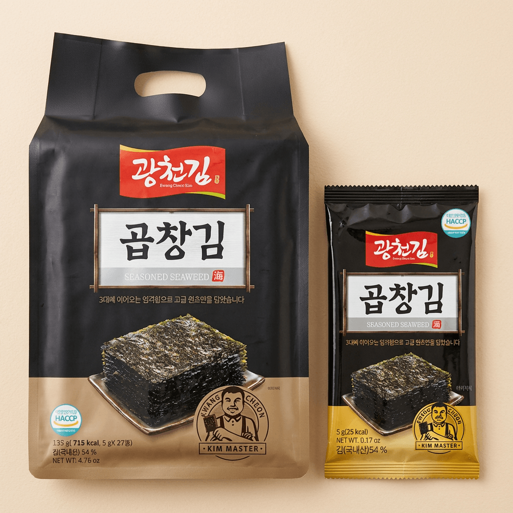 광천김 곱창김 도시락김, 5g, 27개