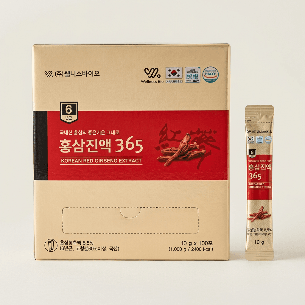 웰니스바이오 홍삼진액365, 10g, 100포, 1박스