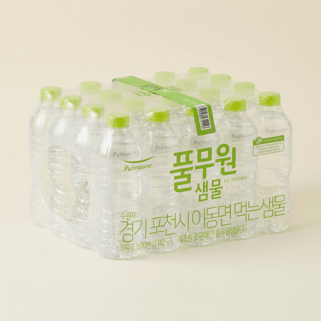 풀무원 샘물 생수, 무라벨, 500ml, 80개