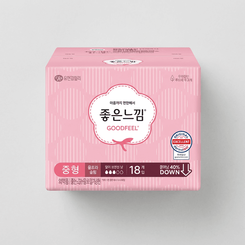좋은느낌 오리지널, 중형, 18개입, 3팩