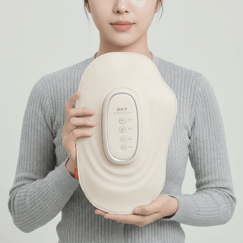 스카이 플래티넘 공기압 온열 손 마사지기, EM12, 베이지, 1개