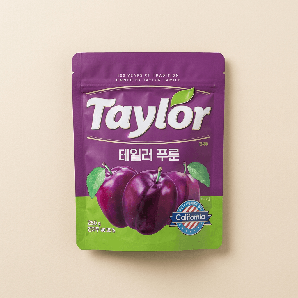 테일러 푸룬 건자두, 250g, 3개