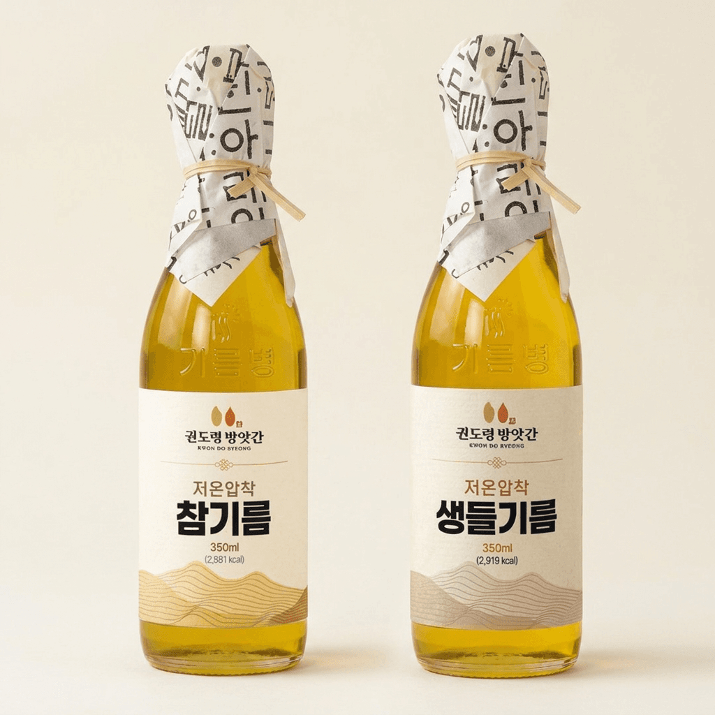 권도령방앗간 참기름, 350ml, 1개 + 생들기름, 350ml, 1개