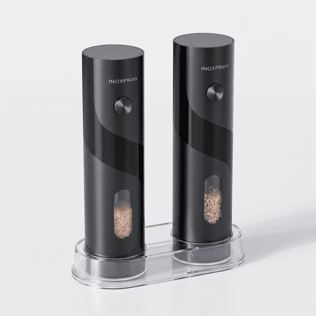 소후 자동 소금후추 전동 그라인더 세트, 전용거치대, 110ml, 2종세트, 1개