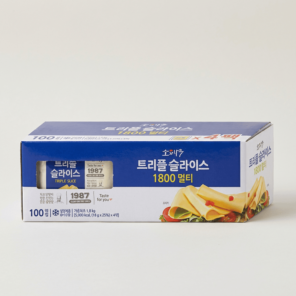 동원 소와나무 트리플 슬라이스 치즈, 18g, 100개입, 1개