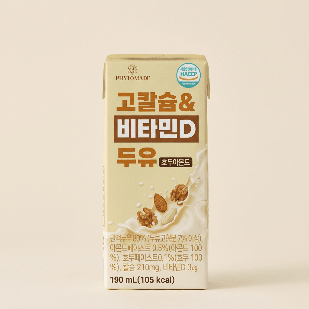 파이토메이드 고칼슘&비타민D 두유 호두아몬드, 190ml, 24개, 1세트