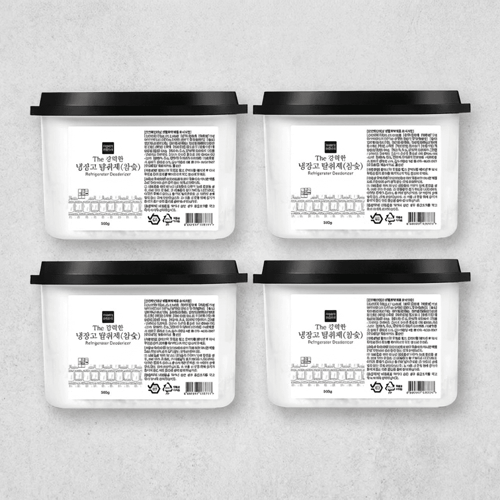가성비가브랜드다 더 강력한 냉장고 탈취제, 참숯, 300g, 4개
