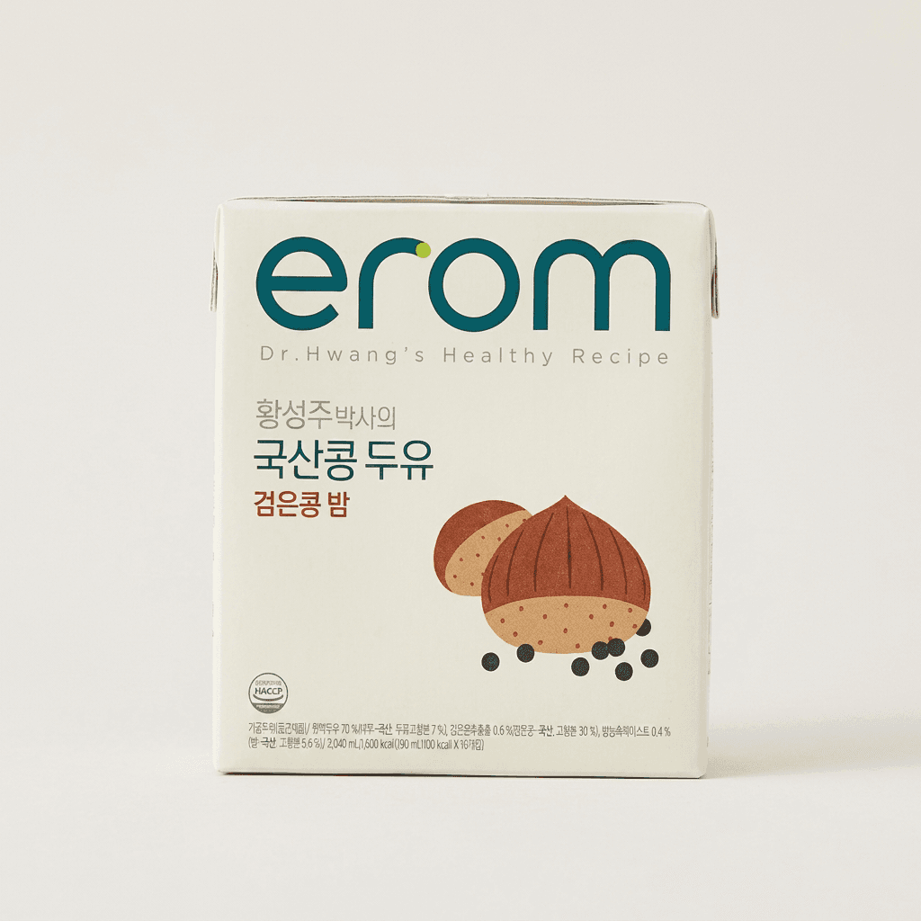 이롬 황성주박사의 국산콩 두유 검은콩 밤, 190ml, 16개