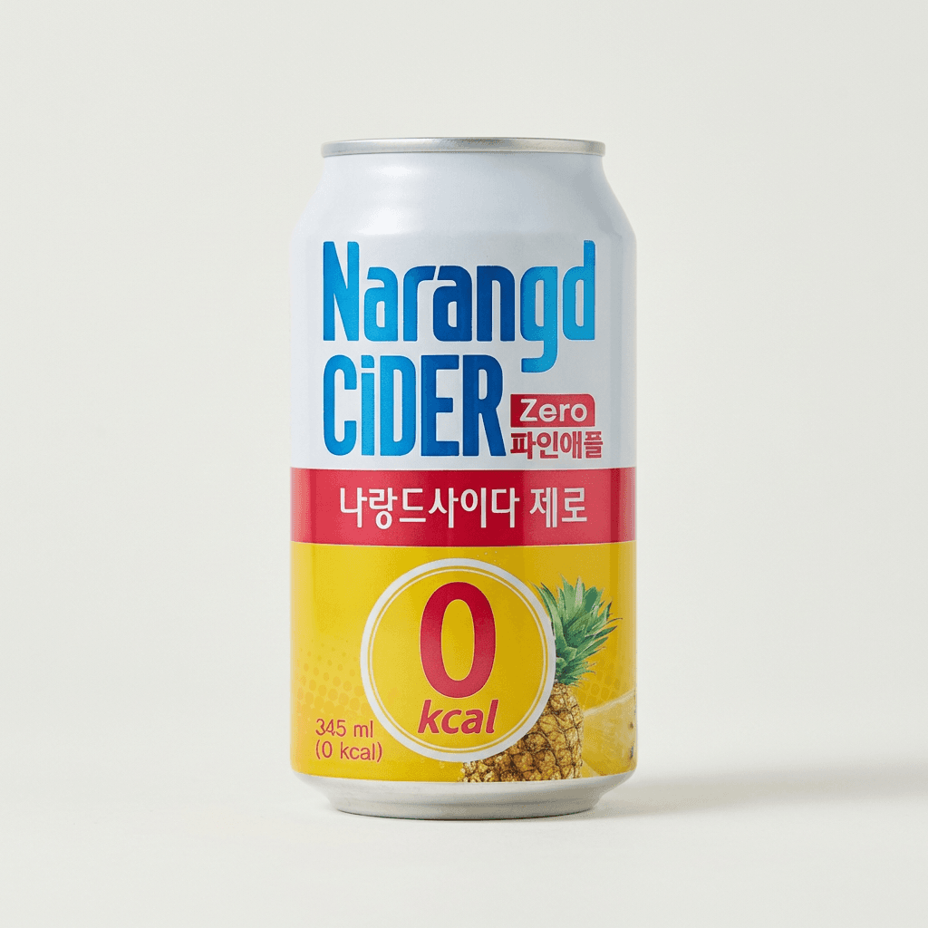나랑드사이다 제로 파인애플, 345ml, 24개