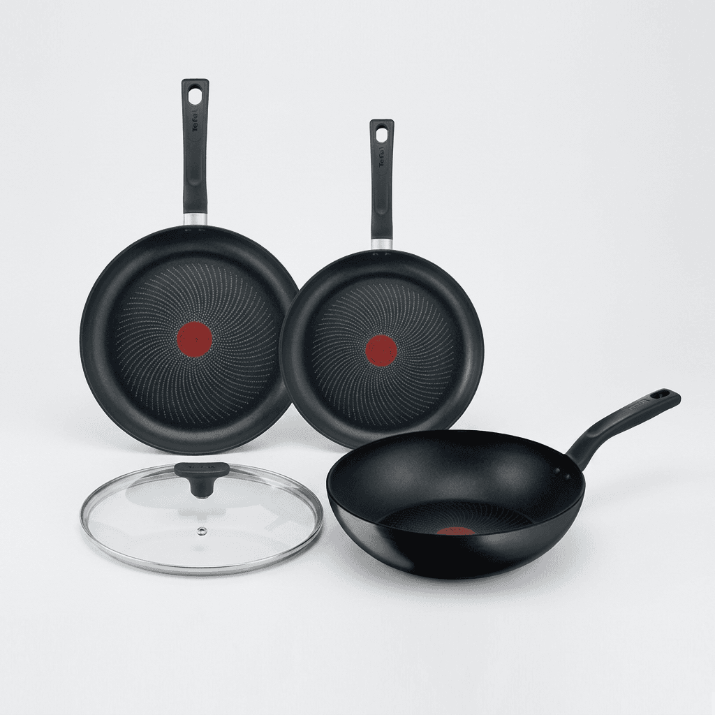 리퍼 테팔 인덕션 티타늄 마스터쿡 4종, 프라이팬, 22cm, 1개 + 28cm, 1개 + 볶음팬, 28cm, 1개 + 유리뚜껑, 28cm, 1개