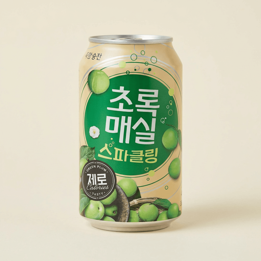 초록매실 스파클링 제로, 350ml, 24캔