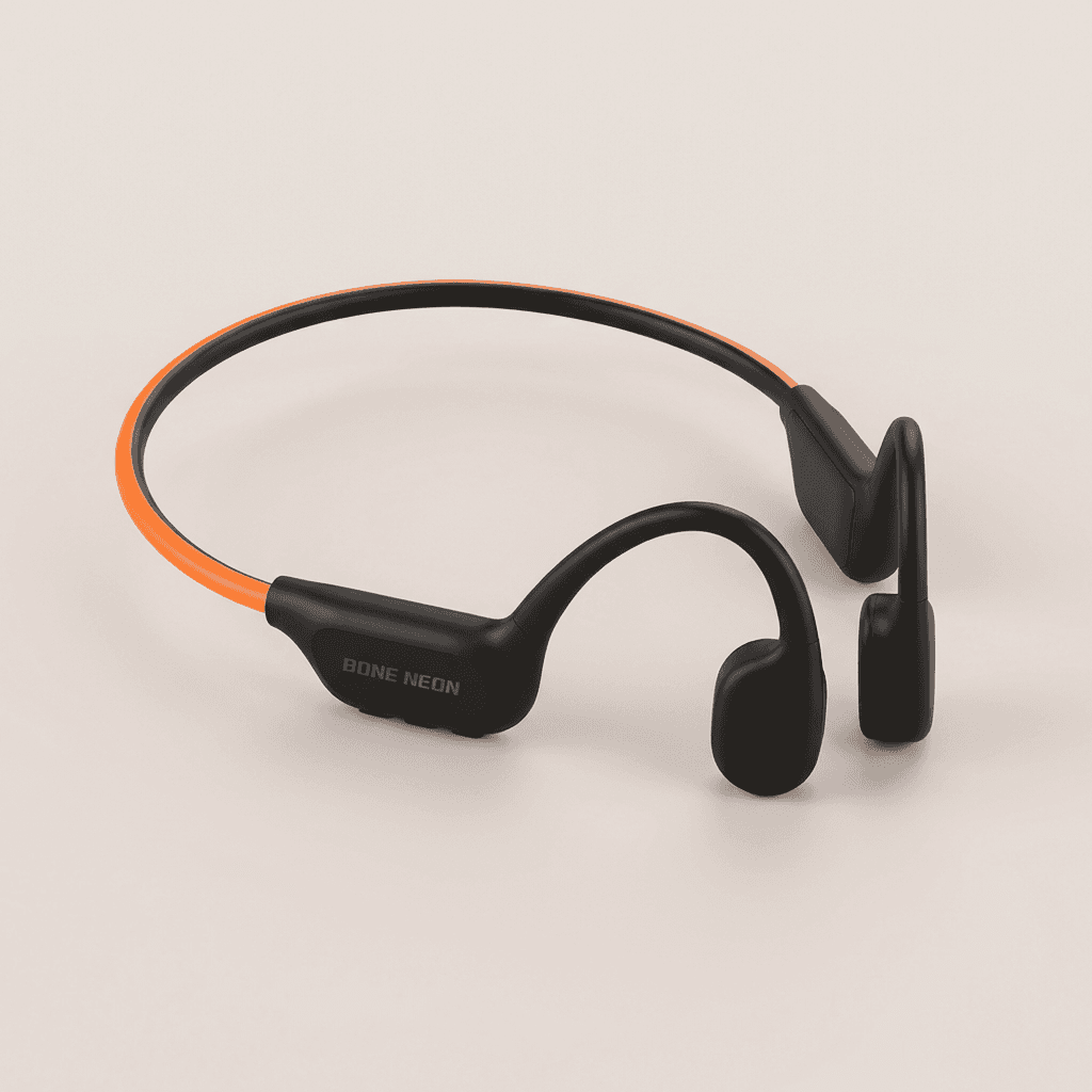 에이투 본네온 초경량 LED 골전도 블루투스 이어폰 MP3 탑재 완전방수 IPX7 BONE NEON, 블랙