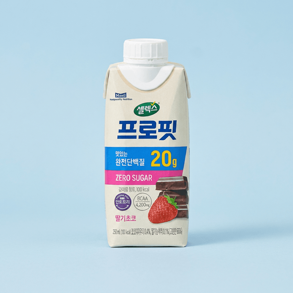 매일유업 프로핏 맛있는 완전단백질 드링크 딸기초코, 250ml, 18개