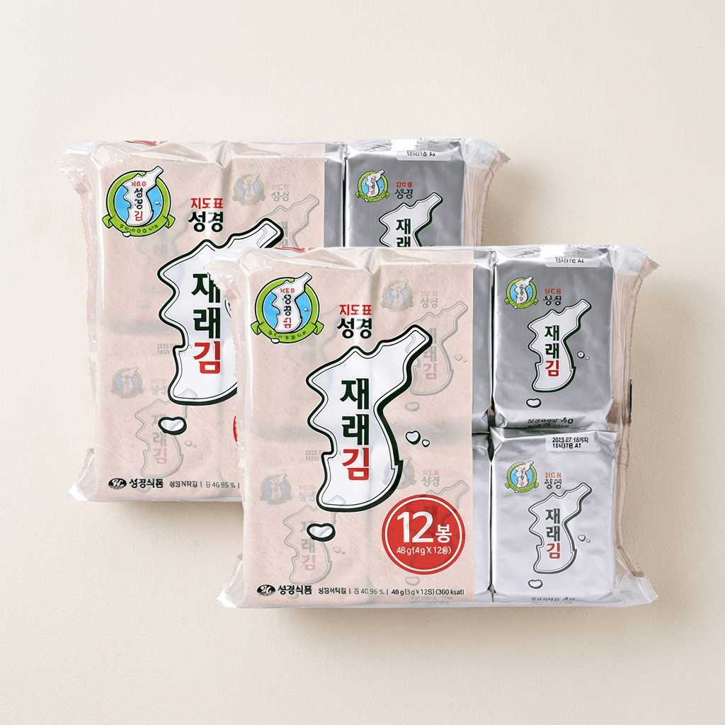 지도표성경김 재래 식탁김, 4g, 24봉