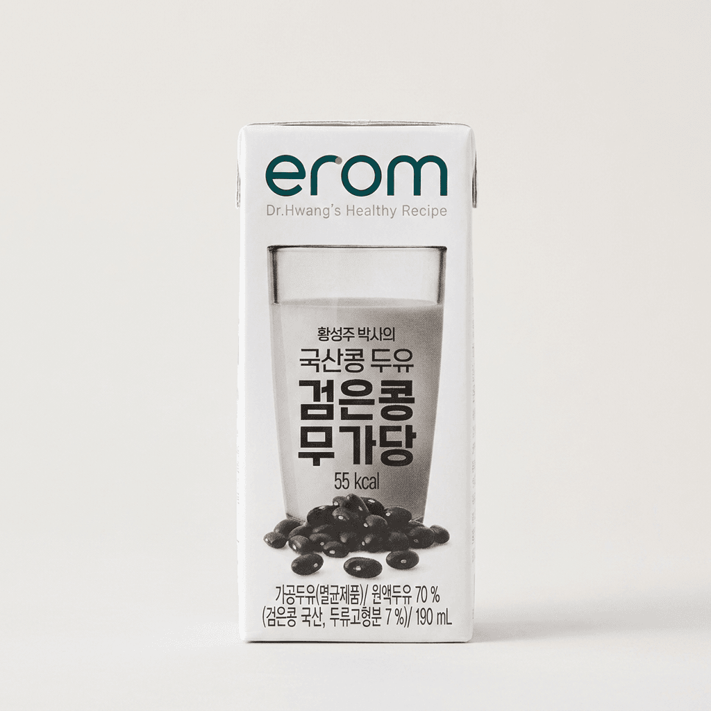이롬 황성주 국산콩 두유 검은콩 무가당, 190ml, 16개