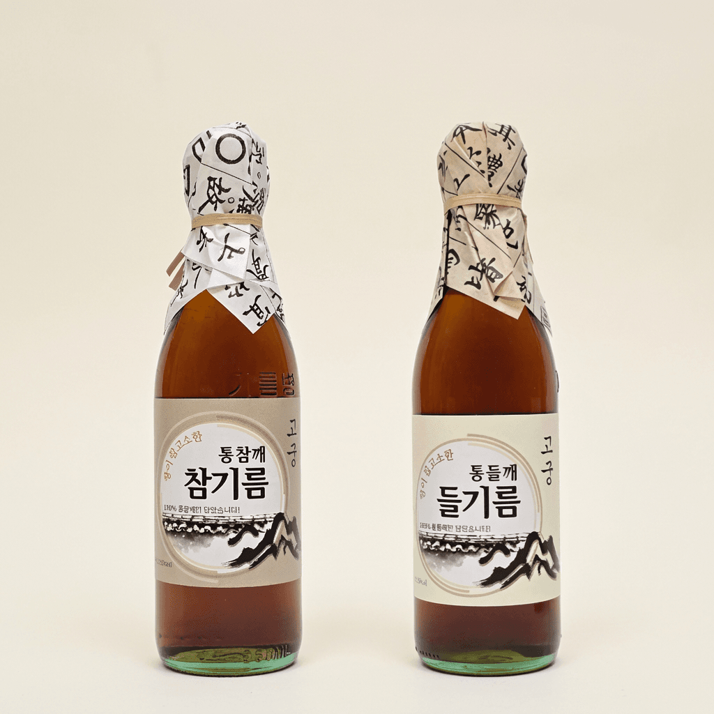이장네 식품 고궁 참기름, 350ml, 1개 + 고궁 들기름, 350ml, 1개, 1세트