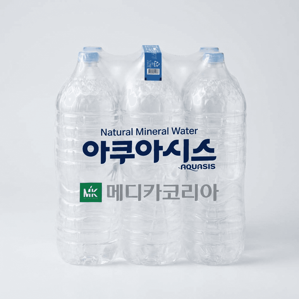 아쿠아시스 생수, 무라벨, 2L, 12개