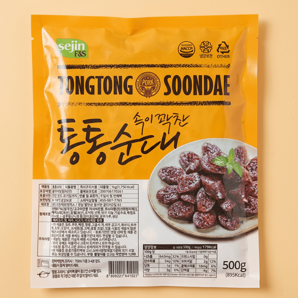 통통 찰순대, 500g, 2팩